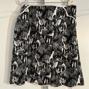 Grace Elements French Black and White Patterned Skirt